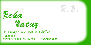 reka matuz business card